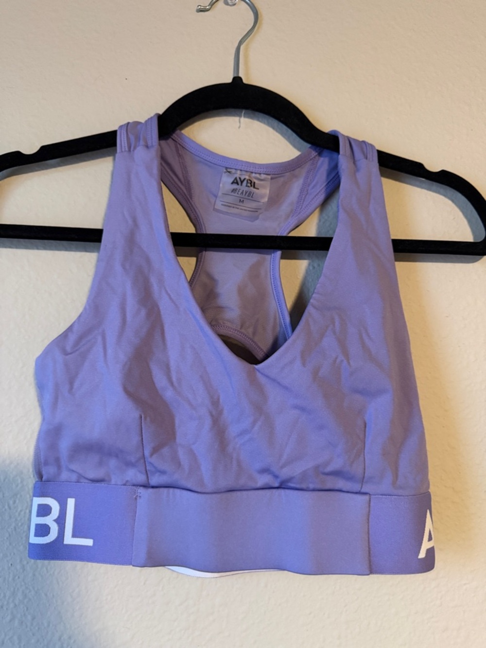 AYBL Lavender V-Neck Racerback Sports Bra